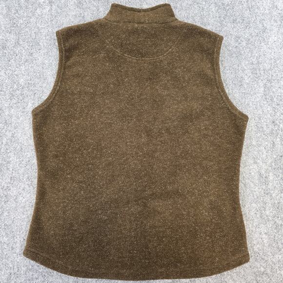Straight Down Vest Womens XL Brown Fleece Shinnecock Golf 1891 Full Zip Pockets - Picture 3 of 16